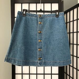 American Apparel Button Down Denim Skirt